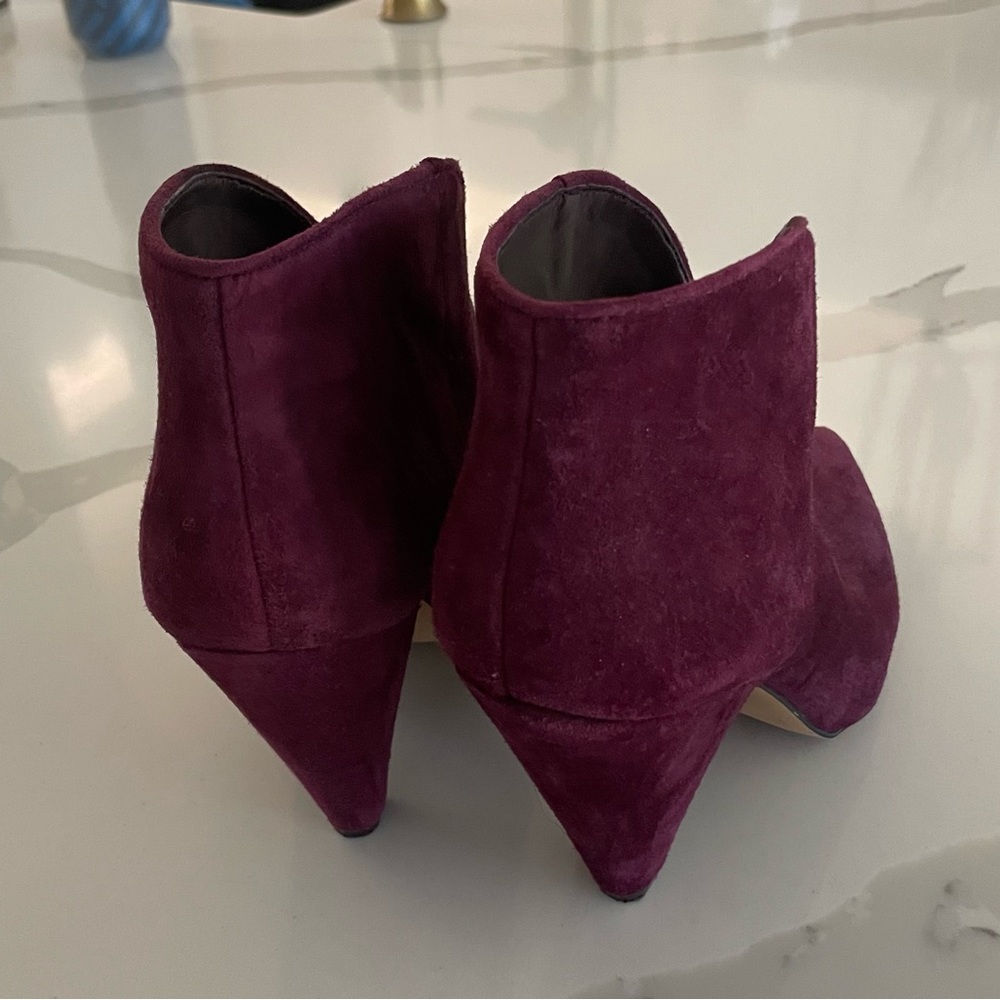 Vince Camuto Women's Plum Suede Ankle Booties - Picture 2 of 5